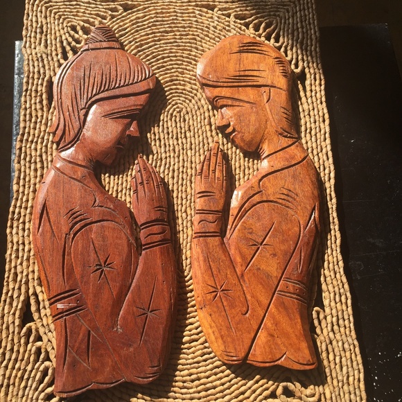 Other - Two wooden Hanukkah figures